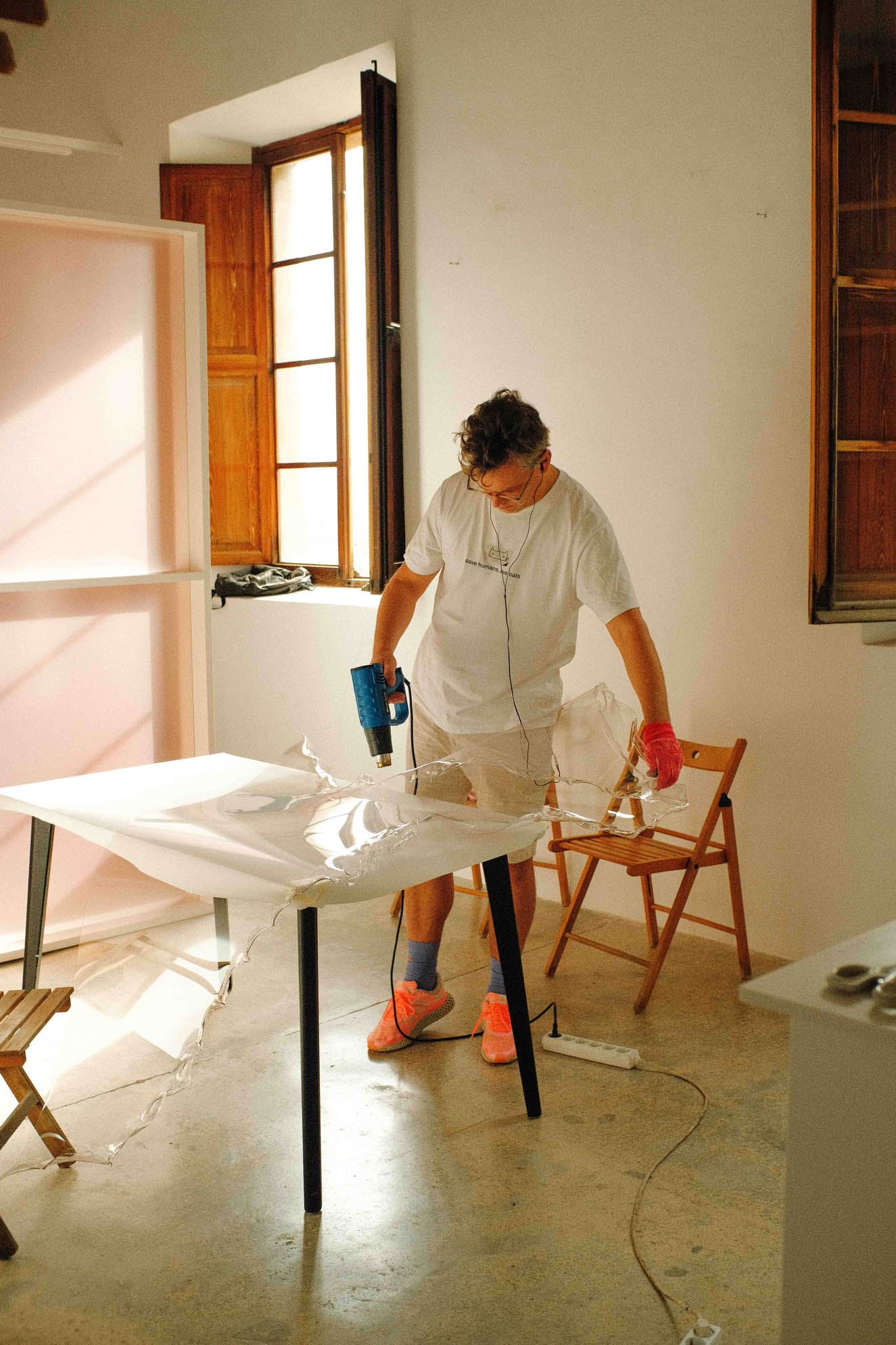 Instalación de Aljoscha y LA BIBI en Sant Francesc Hotel